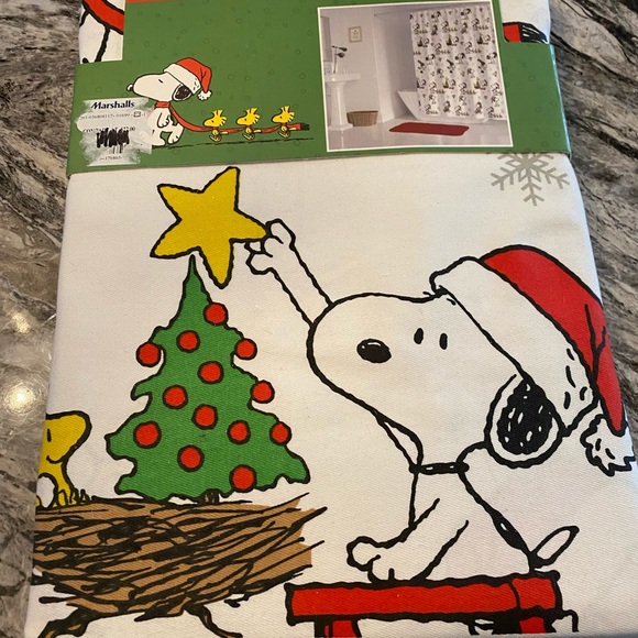 Peanuts Bath Nwt Peanuts Snoopy Fabric Shower Curtain Poshmark